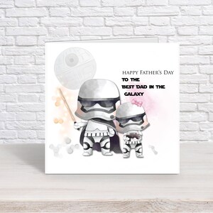 Carte personnalisée Stormtrooper faite main pour la fête des pères I Star Wars I papa I papa I 1ère fête des pères I étape étape I n'importe quel prénom I fille