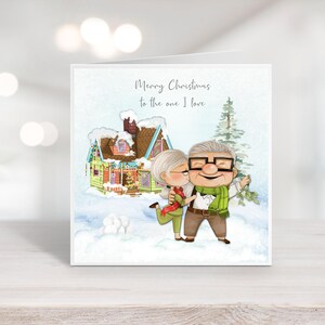 Gepersonaliseerde kerstkaart Disney Up! l Man/vrouw l Grootste avontuur l Winterjubileum