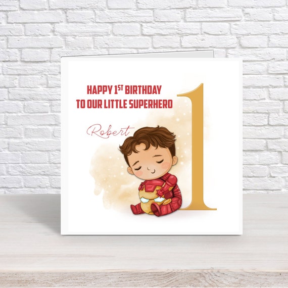 Golden Superhero Birthday Card Golden Superhero Birthday Card