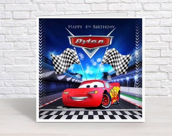 Personalised Cars Birthday Card | Son, Daughter | Handmade Greeting Card