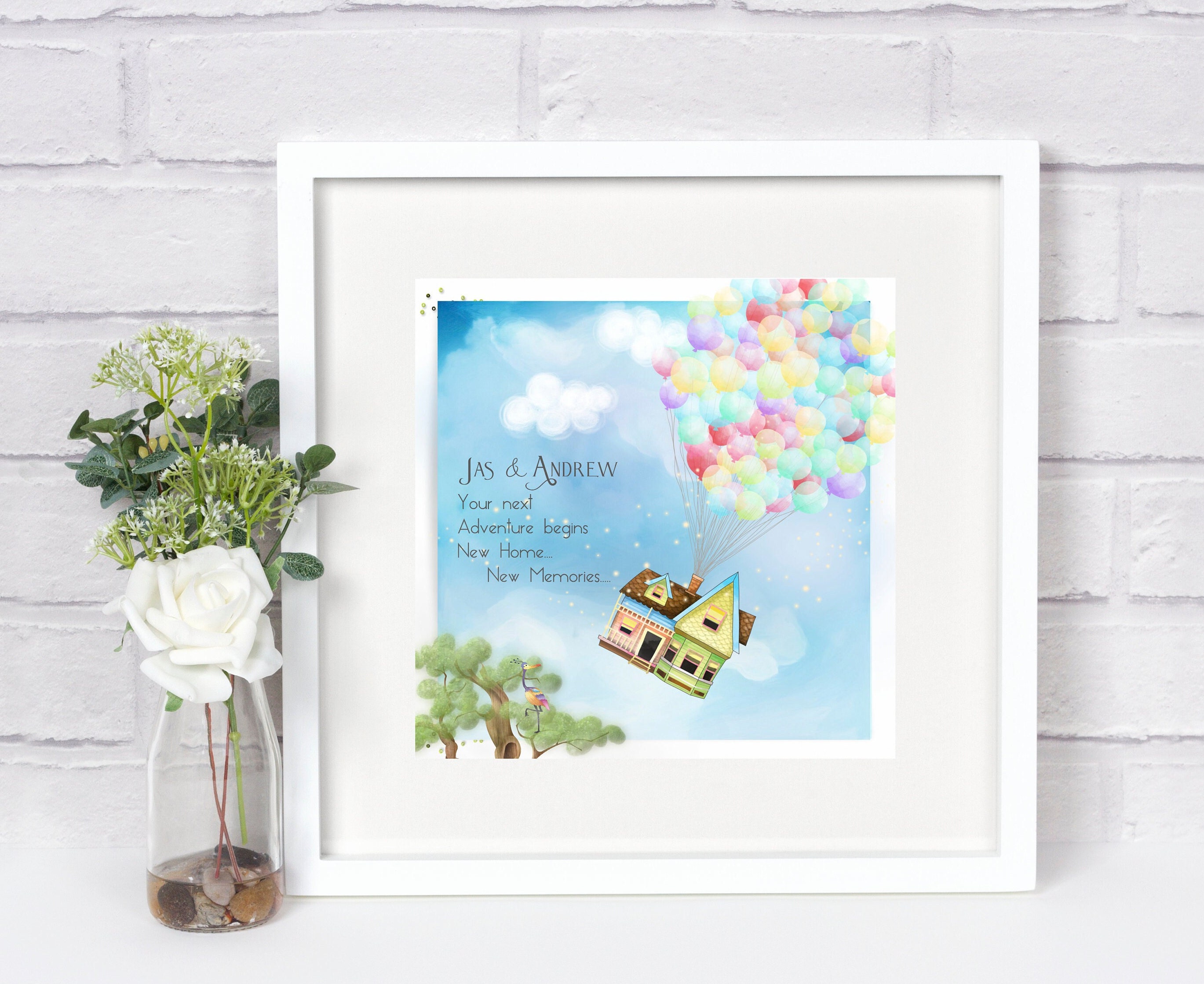 House with Balloons (Up) Disney Pixar Watercolor Art Print – Collector's  Outpost