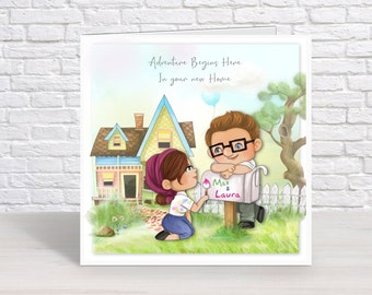 Personalised Disney Up! New Home Card: Adventure Begins