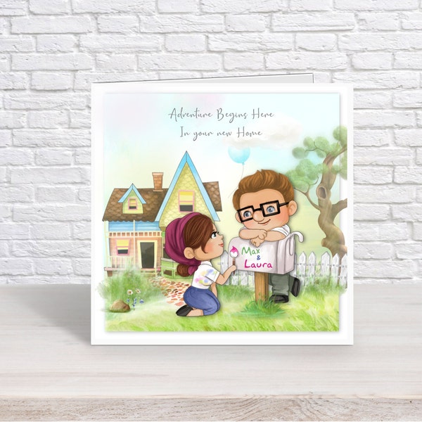 Personalised Up! House Card l Carl & Ellie l Next Adventure Begins l Greatest Adventure l New Home l handmade