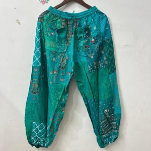 Unisex Patchwork Harem Hippie Pants | Boho Patchwork Trousers | Patchwork Yoga Pants | Summer Pants | Boho Yoga Joggers Pajama Pants