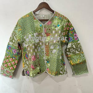 Women’s Quilted Patchwork Jacket, cotton printed jacket, bohemian jacket