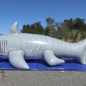 Huge aufblasbare shark shiny 10 feet/3.2m long Pooltoy big Inflatable zdjęcie 5