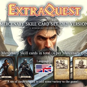 ExtraQuest Mercenary Skill Cards Set **NUR AUF ENGLISCH** (Heroquest 2021 Edition)