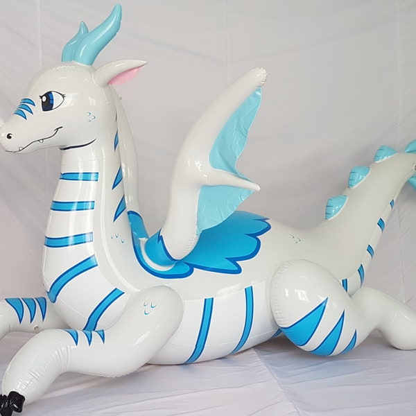 Big inflatable Dragon *White* 375cm / 12 Feet Long Pool Toy