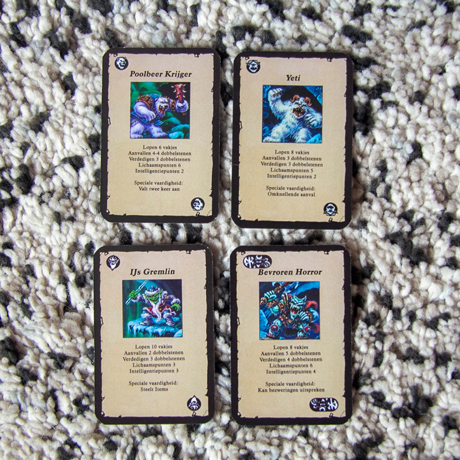 Heroquest / Hero Quest Barbarian Quest Pack EU Style Cards Full Set ENG