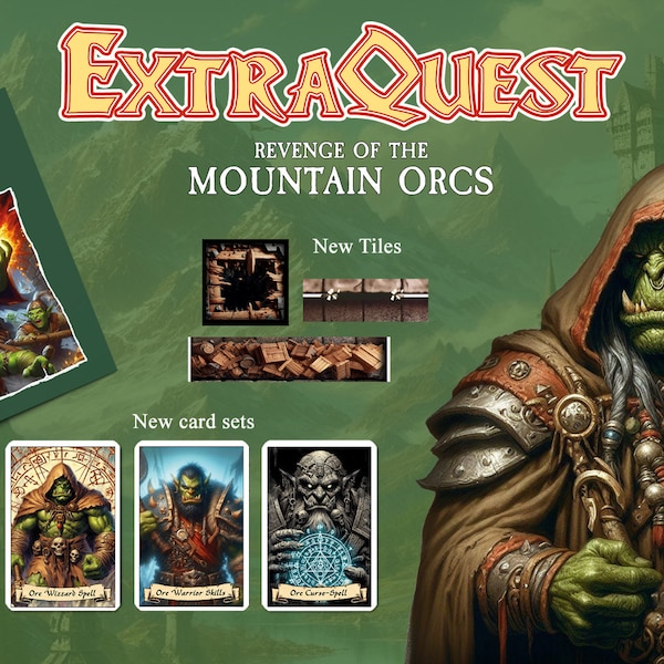 Expansión ExtraQuest Revenge of the Mountain Orcs (Edición Heroquest 1992)