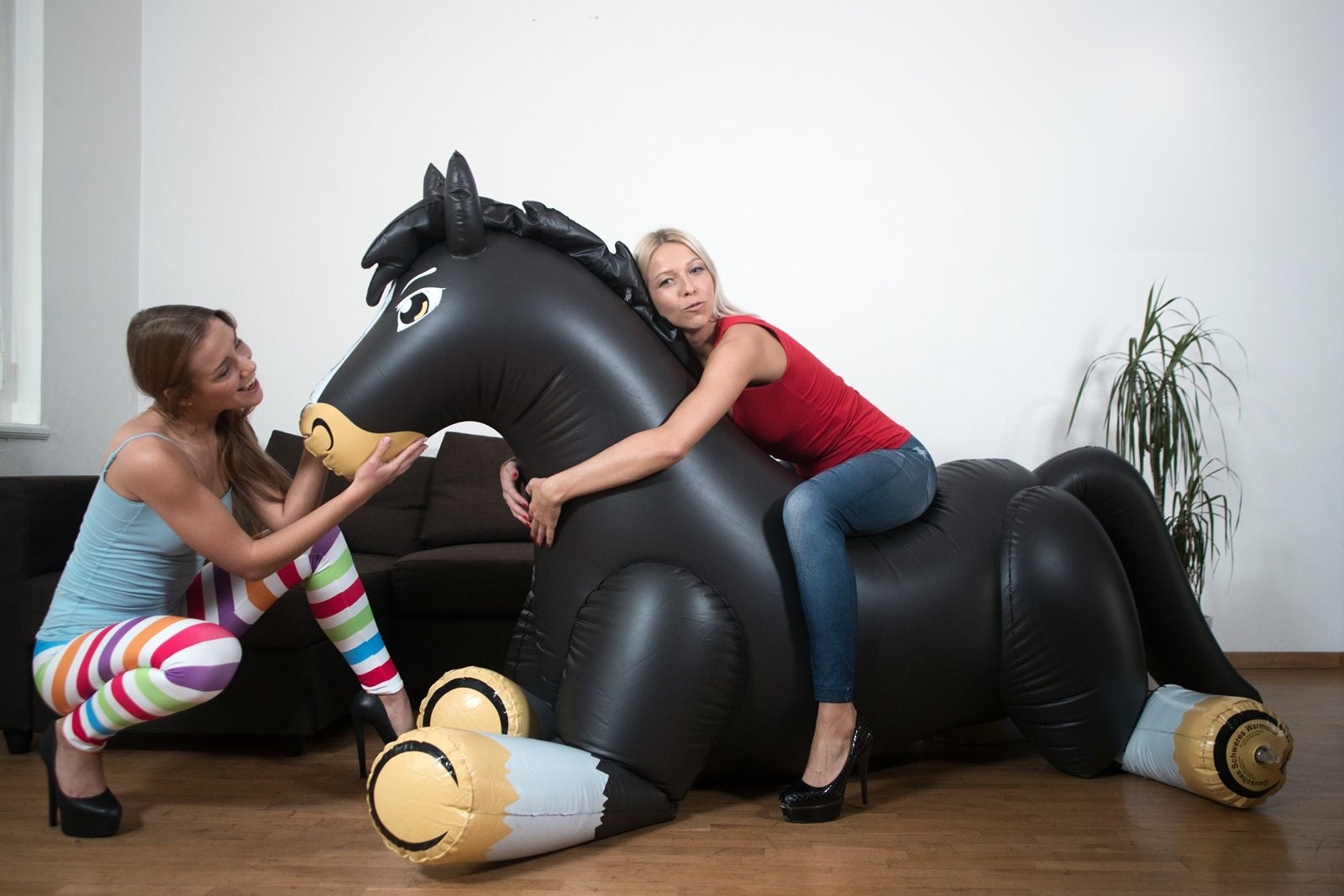 Inflatable horse on sale pool toy