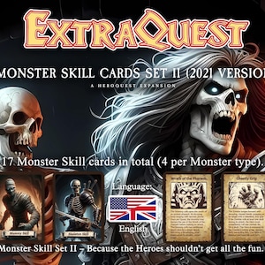ExtraQuest Monster Skill cards Set II - Undead **ENGLISH ONLY** (Heroquest 2021 Edition)