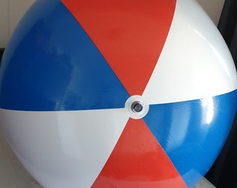 Huge Inflatable Beach Ball 4 feet+ (120cm+) *Blue-White-Red* big Inflatable