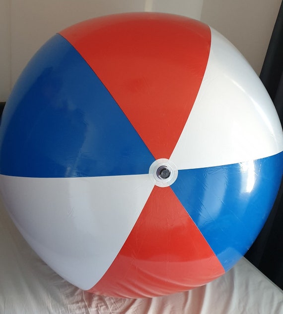 Huge Inflatable Beach Ball 4 Feet 120cm blue white red Big Inflatable Etsy UK