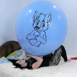 1x Big Cattex 44-48 inch *Mix color* *Furry print* looner big balloon