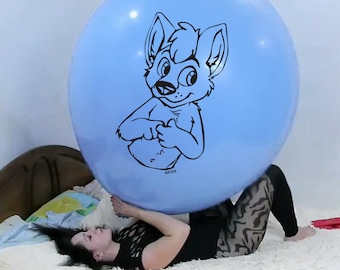 1x Big Cattex 44-48 inch *Mix color* *Furry print* looner big balloon