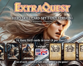 ExtraQuest Hero Skill cards Set 1 **ENGLISH ONLY** (Heroquest 2021 Edition)