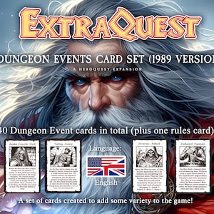 ExtraQuest Dungeon-Ereigniskarten **NUR ENGLISCH** (Heroquest 1989-1992 Edition)