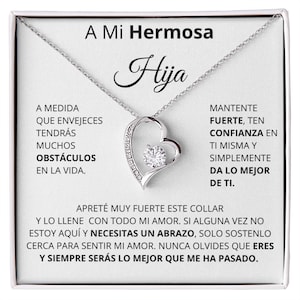 regalo para mi hija / A mi hermosa hija/ Collar Amor por siempre/ Regalo de Cumpleaños/ Bautizo / Cumpleanos