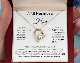 regalo para mi hija | A mi hermosa hija| Collar Amor por siempre| Regalo de Cumpleaños| Bautizo | Cumpleanos