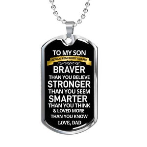 Personalized Dog Tags for Men Dog Tags Necklace Customized Engraving Mens Necklace with Chain Army Tags Identity Necklaces Gift