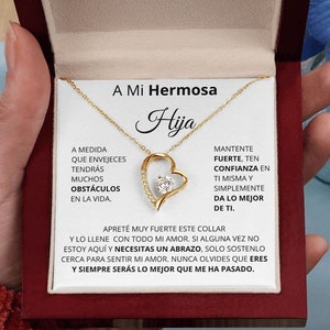 regalo para mi hija | A mi hermosa hija| Kraag Amor por siempre| Regalo de Cumpleaños| Bautizo | Cumpleanos
