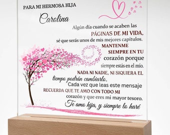 Lampara de Amor eterno| Placa acrílica | | regalo de navidad hija| regalo de 15 anos | sweet 16| quincianera| Cumpleanos hija| Personalizad