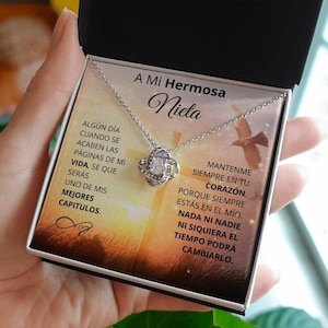 Regalo Para Mi Nieta| a mi hermosa Nieta| Collar nudo de amor| regalo de cumpleanos | Regalo de bautizo| Birthday| Regalo Cumpleaños|
