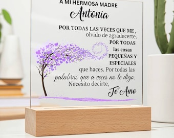 Regalo para Mamá, Madre regalo, Spanish Mother Birthday, regalos Para Mamá, Feliz Cumpleaños mama | Querida Spanish mother of the bride g