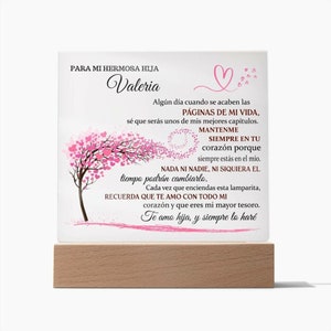 Lampara de Amor eeuwig| Houten vloer | | Regalo de navidad hija| 15 jaar geleden | Sweet 16| quincianera| Cumpleanos hija| Personaliseren: