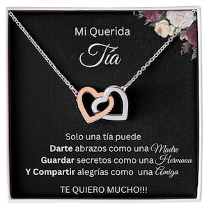 Tía Gift for Tía Gift Idea, Regalo para Tia Birthday, Spanish gift, Promoted to Tia Necklace, Best Tia