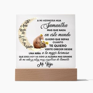 Daughter Acrylic night lamp| DAUGHTER NIGHT LAMP| Daughter gift room decor| Para mi hermosa hija