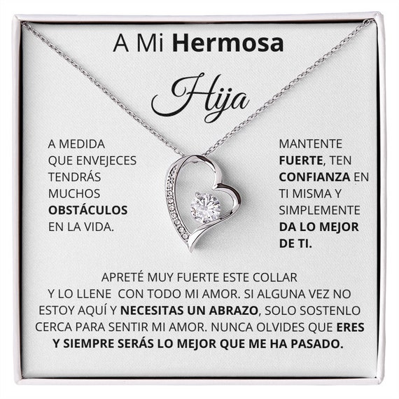 regalo para mi hija | A mi hermosa hija| Collar Amor por siempre| Regalo de Cumpleaños| Bautizo | Cumpleanos