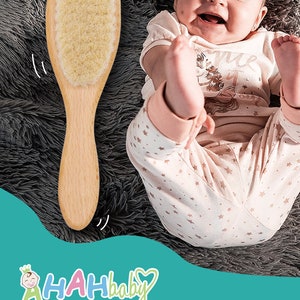 Brosses pour bébé personnalisées Brosses pour bébés en bois Bébé souvenir Baby shower Cadeau nouveau-né Cadeau bébé Brosse à cheveux pour bébé image 3