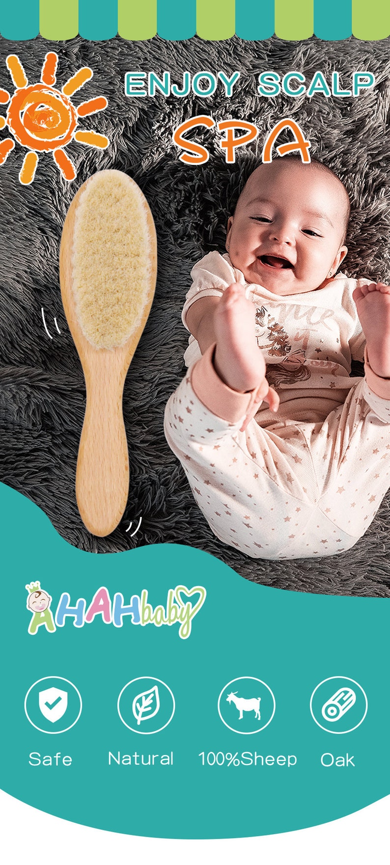 Brosses pour bébé personnalisées Brosses pour bébés en bois Bébé souvenir Baby shower Cadeau nouveau-né Cadeau bébé Brosse à cheveux pour bébé image 3