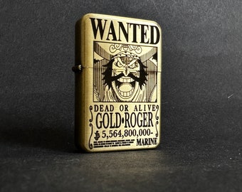 One piece lighter, wanted poster one piece, gold roger, anime lighter, wanted lighter, cool lighter, cute lighter, personalised lighter