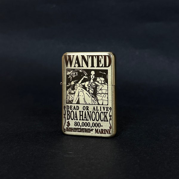 One piece lighter, wanted poster one piece, Boa, anime lighter, wanted lighter, cool lighter, cute lighter, personalised lighter