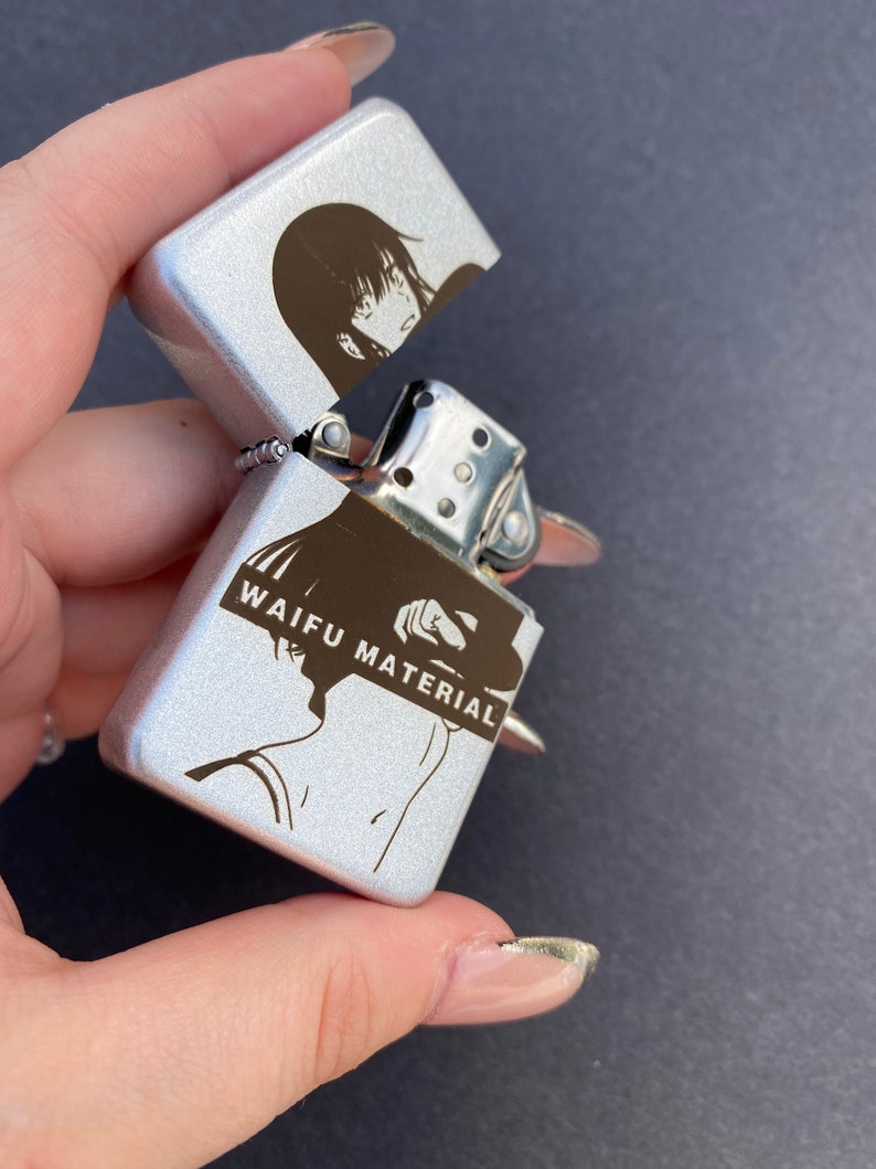Waifu Anime Engraved Lighter Anime Lighter Anime Fan Etsy