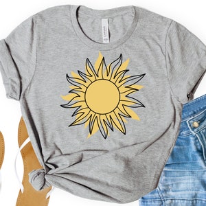 Sunshine t-shirt, sun lover, sun worshipper, sunburn, boho,
