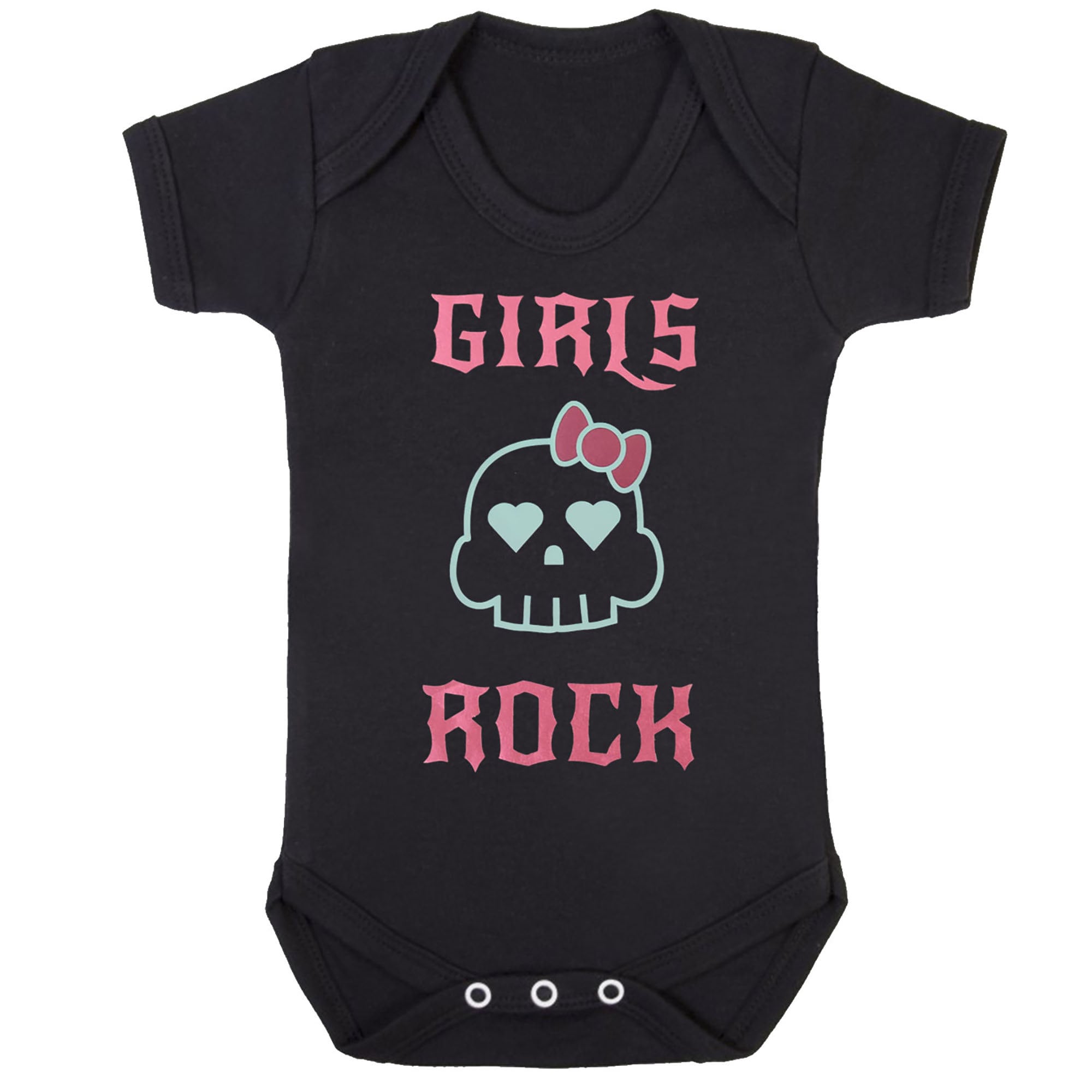 Girls Rock Skull Glitter or Metallic Baby Grow Bodysuit Vest - Etsy