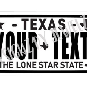 Targa Texas personalizzata SVG