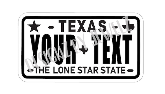 Custom Texas License Plate SVG - Etsy