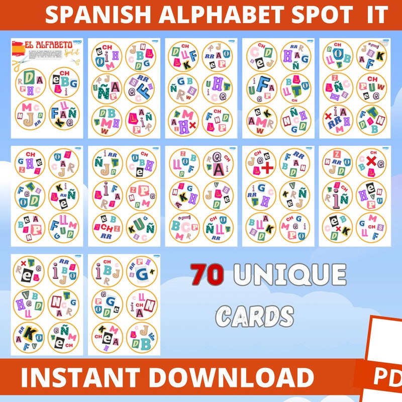 Spanish Alphabet Etsy Spanish Alphabet Etsy