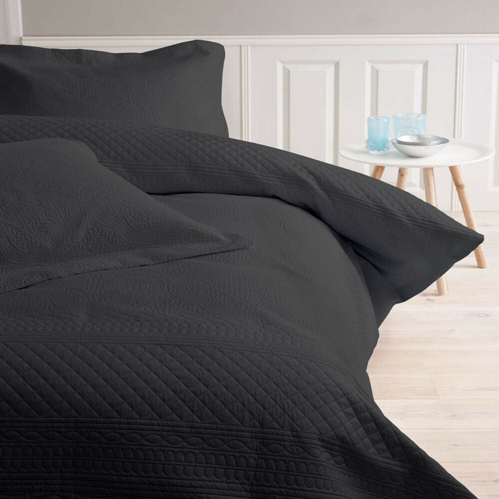 Boutis Édredons +2 Taies d'oreiller 260x250 Ensemble Jeté de Lit Baroque Antique Orientale Set Parur