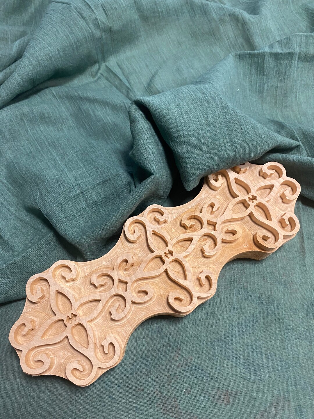 Border Print for Block Stamping on Fabric. Ornament Big Etsy