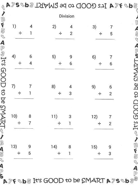 50 pages of kids division worksheets etsy