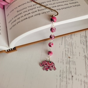 Metalen bladwijzers | Geschilderde olifant | Zilveren haak | Olifant bedels | 6 ontwerpen