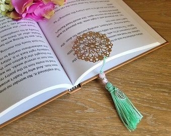Metal Bookmarks | Open Work Filigree Medallion Bookmark | Unique Gift for Her | 6 Designs
