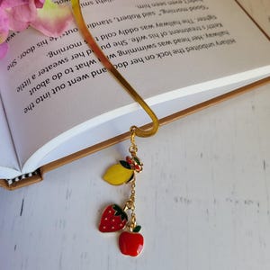 Metal Bookmark | Unique Bookmark Gift | Fruit Bookmark | Cute Bookmark