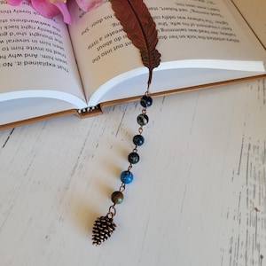 Metal Bookmarks | Copper Feather | Nature Lover Gift | Acorns and Leaves | 4 Designs